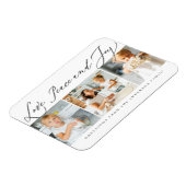 Love Peace & Joy Modern Chic Foto Holiday Magnet (Linke Seite)