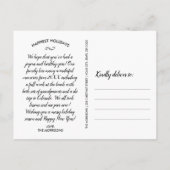 Love Peace Joy Modern Typography 2 Foto Holiday Postkarte (Rückseite)