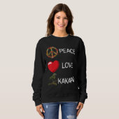 Love Peace Kakapo Bird Kakapo Parrot New Zealand K Sweatshirt (Vorne ganz)