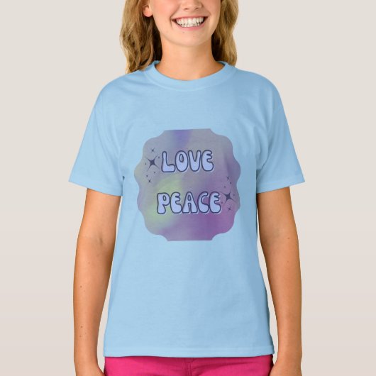 Love Peace Pastel Aesthetic Kids T-Shirt (Vorderseite)