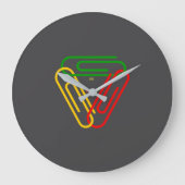 Love - Peace - Unity Große Wanduhr (Vorderseite)