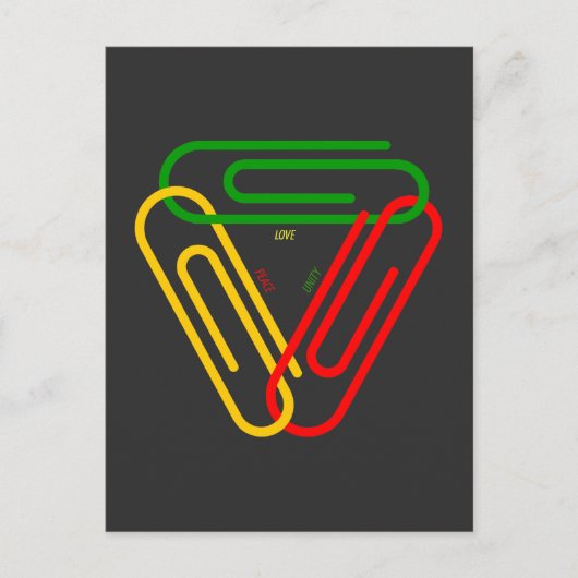 Love - Peace - Unity Postkarte (Vorderseite)