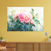 *~* Love Peony TV2 Rosa Stretched Canvas Print Leinwanddruck (Insitu (Wohnzimmer))