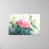 *~* Love Peony TV2 Rosa Stretched Canvas Print Leinwanddruck (Vorderseite)