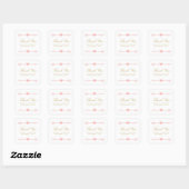 Love Pfeile Gastgeschenk Hochzeit Sticker / Blush  (Blatt)