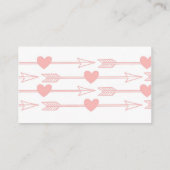 Love Pfeile Registrierungskarten / Blush & Gold Begleitkarte (Rückseite)