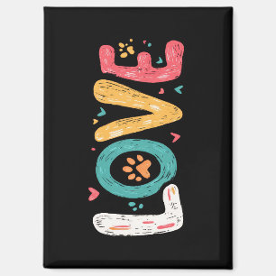 LOVE Pfote – Süße Pet-Liebhaber-Typografie-Kunst Magnet