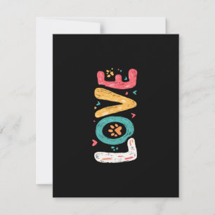 LOVE Pfote – Süße Pet-Liebhaber-Typografie-Kunst Mitteilungskarte