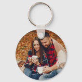 Love Photo Customizable Valentine Keychain Schlüsselanhänger (Vorderseite)