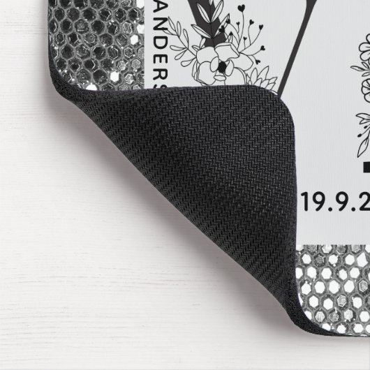 Love photo simple modern personalised gift silver mousepad (Ecke)