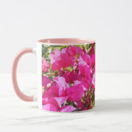 Love Pink Bougainvillea Print Coffee Tasse