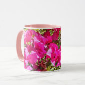 Love Pink Bougainvillea Print Coffee Tasse (Vorderseite Links)
