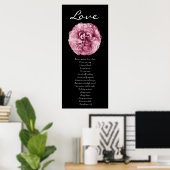 Love - Pink Rose Poster (Heimbüro)
