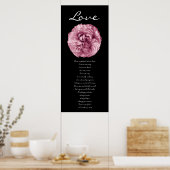 Love - Pink Rose Poster (Küche)