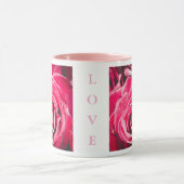 Love Pink Roses 11oz Two-Tone Mug Pink Tasse (Zentrum)
