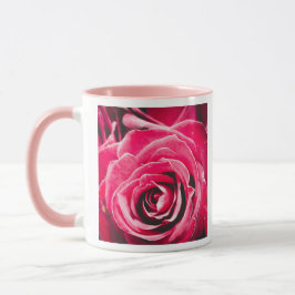 Love Pink Roses 11oz Two-Tone Mug Pink Tasse
