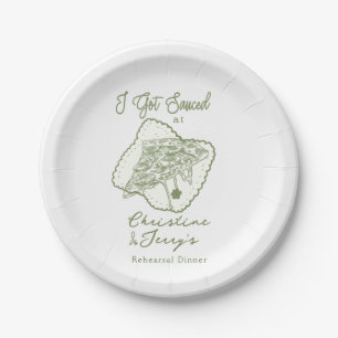 Love & Pizza    lockere Probe-Dinnerparty Pappteller