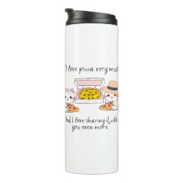 LOVE PIZZA SEHR VIEL, KATZE THERMOSBECHER