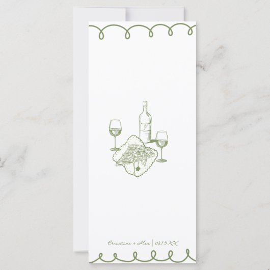 Love & Pizza | Whimsical  Menu (Rückseite)