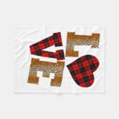 Love Plaid Red Leopard Kindergarten Teacher Valent Fleecedecke (Vorderseite (Horizontal))