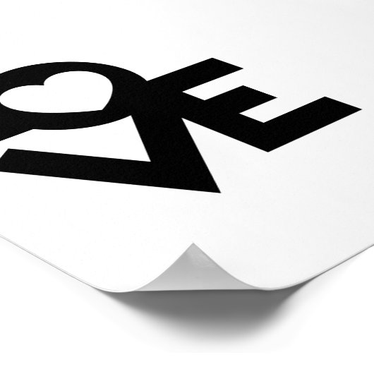 Love Poster – Stilvolle Wanddekoration (Ecke)