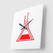 love potion quadratische wanduhr (Winkel)