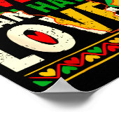 Love powerful than hate black history month unity  poster (Ecke)
