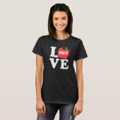 Love Pre K Apple Student Teacher T-Shirt (Vorne ganz)