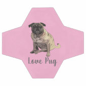Love Pug Fußball (Flach)
