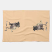 Love Pug Geschirrtuch (Horizontal)