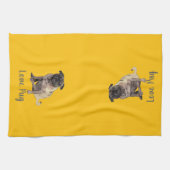Love Pug Geschirrtuch (Horizontal)