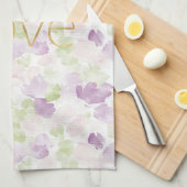 Love Purple Lavender Rose Petals Floral Geschirrtuch (Viertel Falte)