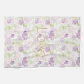 Love Purple Lavender Rose Petals Floral Geschirrtuch (Horizontal)
