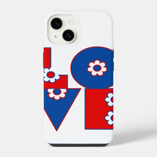 LOVE Quadrat iPhone Hülle (Rückseite)