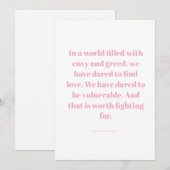 Love quote einladung (Vorne/Hinten)