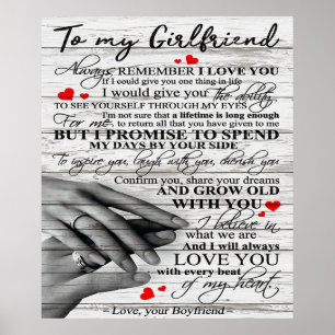 Love Quote For Girlfriend   Matching couple gift Poster