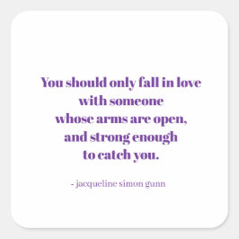 Love quote quadratischer aufkleber