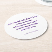 Love quote runder pappuntersetzer (Angewinkelt)