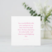 Love quote save the date (Stehend Vorderseite)