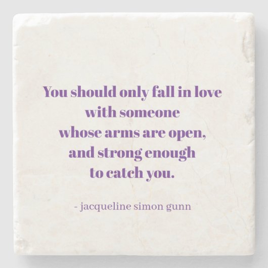 Love quote steinuntersetzer (Vorderseite)