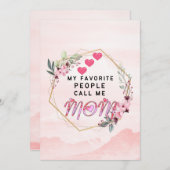 Love quotes : My Favorite People Call Me Mom  Save The Date (Vorne/Hinten)