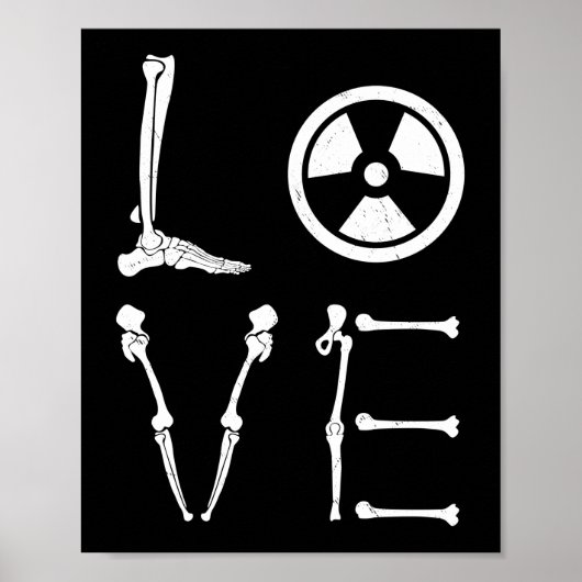 Love Radiology Men Women Xray Radiologist Poster (Vorne)