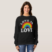 Love Rainbow Ally LGBTQ Lesbian Gay Bisexual Pride Sweatshirt (Vorne ganz)