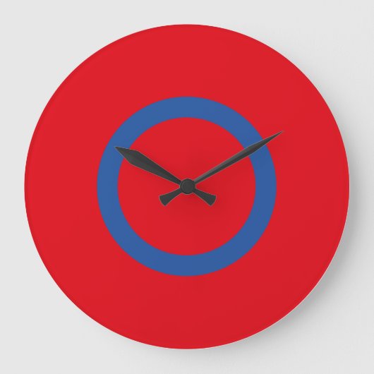 LOVE RED BLUE SPECIAL USA/EEUU by Masanser Große Wanduhr (Vorderseite)