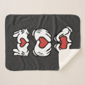 Love Red Heart Mouse Hands Sherpadecke (Vorderseite (Horizontal))