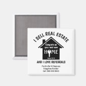 Love Referrals I SELL REAL ESTATE Custom Realtor Magnet (Vorderseite/Rückseite)