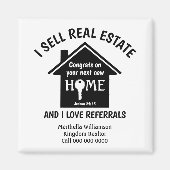 Love Referrals I SELL REAL ESTATE Custom Realtor Magnet (Vorne)