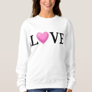 LOVE Regenbogen Herz Damen  Sweatshirt