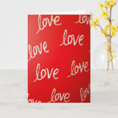 Love Repeated Crimson Red Card Karte (Gelbe Blume)