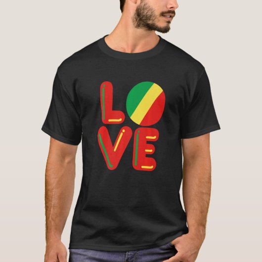 LOVE - Republic Of The Congo Premium T-Shirt (Vorderseite)